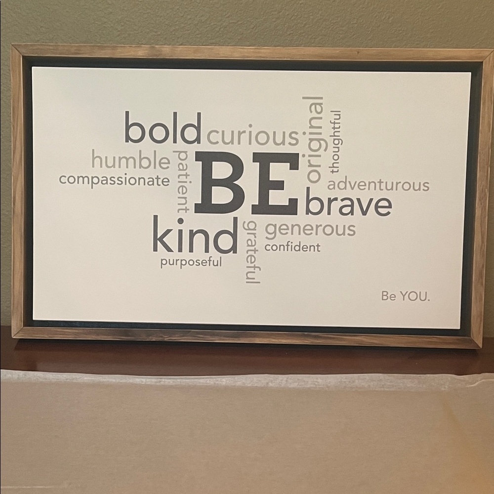 Hallmark Inspirational Word Art, Wood Frame, NWT